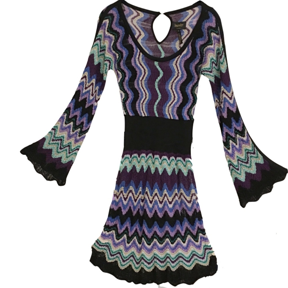 Laundry knit dress in beautiful chevon tones
